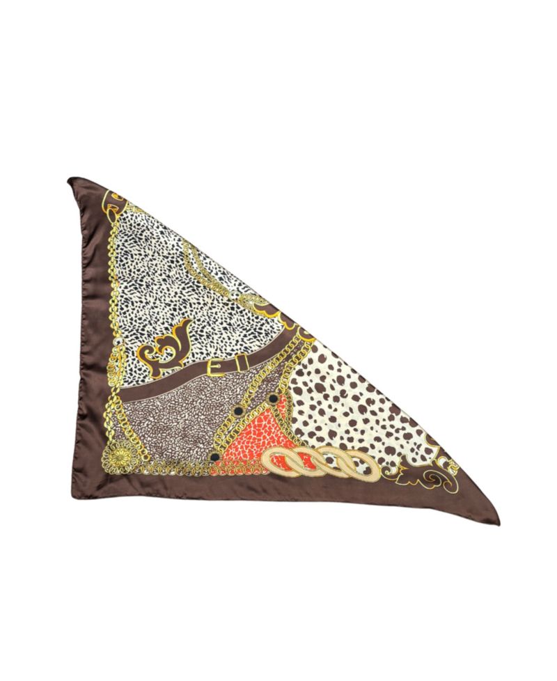 Animal Print Satin Square Scarf