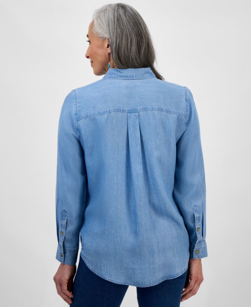 Petite Chambray Button-Down Perfect Shirt