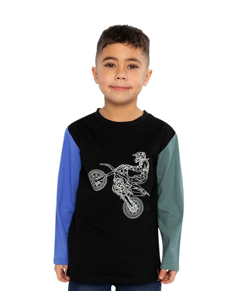 Little and Big Boy 6-12 Long Sleeve T-Shirt