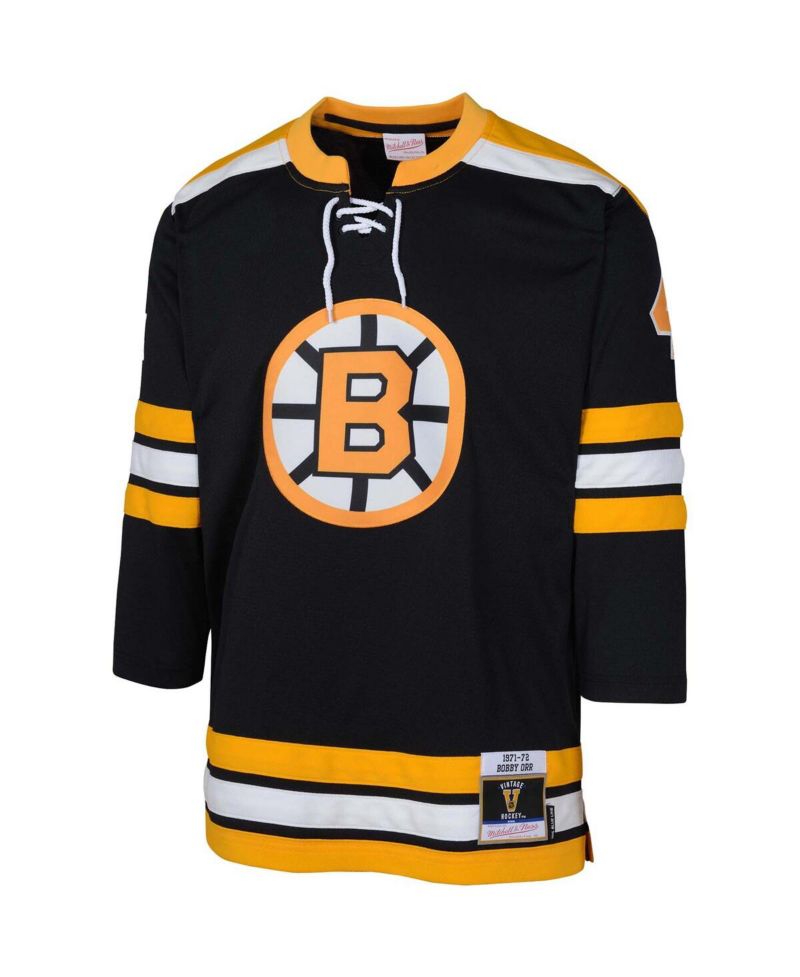 Big Boys and Girls Bobby Orr Black Boston Bruins Blue Line Player Jersey