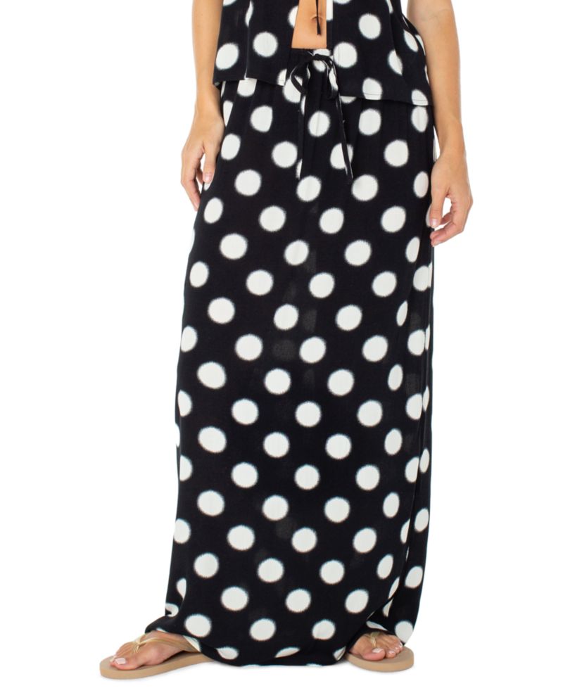 Women's Iyla Polka-Dot Maxi Slit Skirt