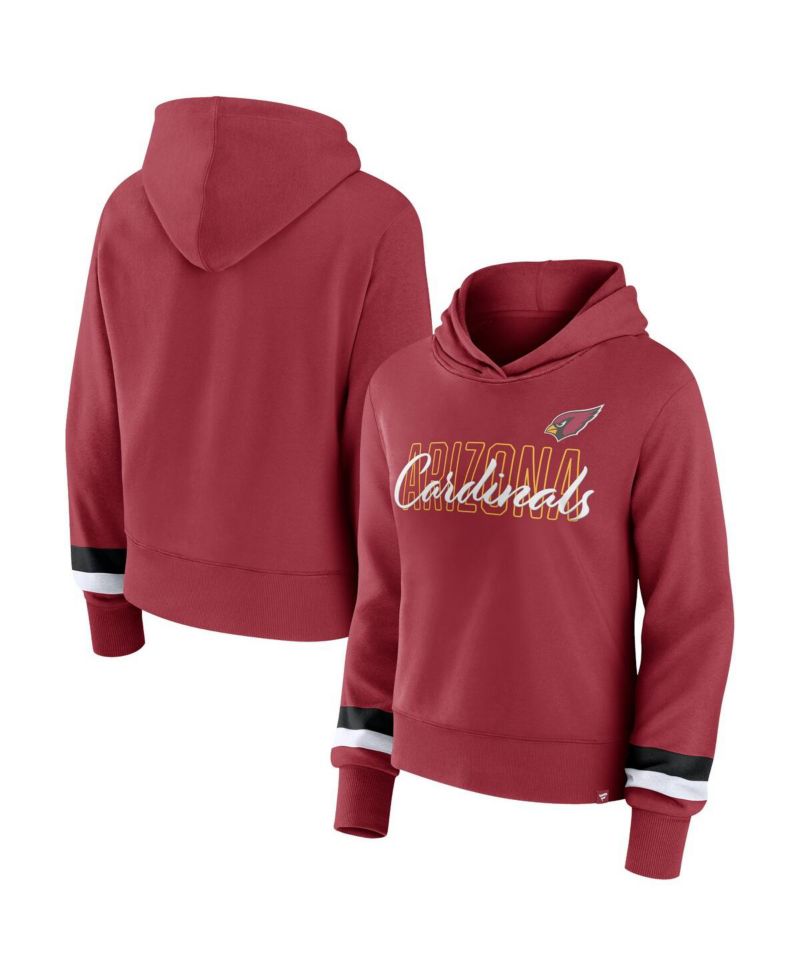 Women's Cardinal Arizona Cardinals Over Under Pullover Hoodie