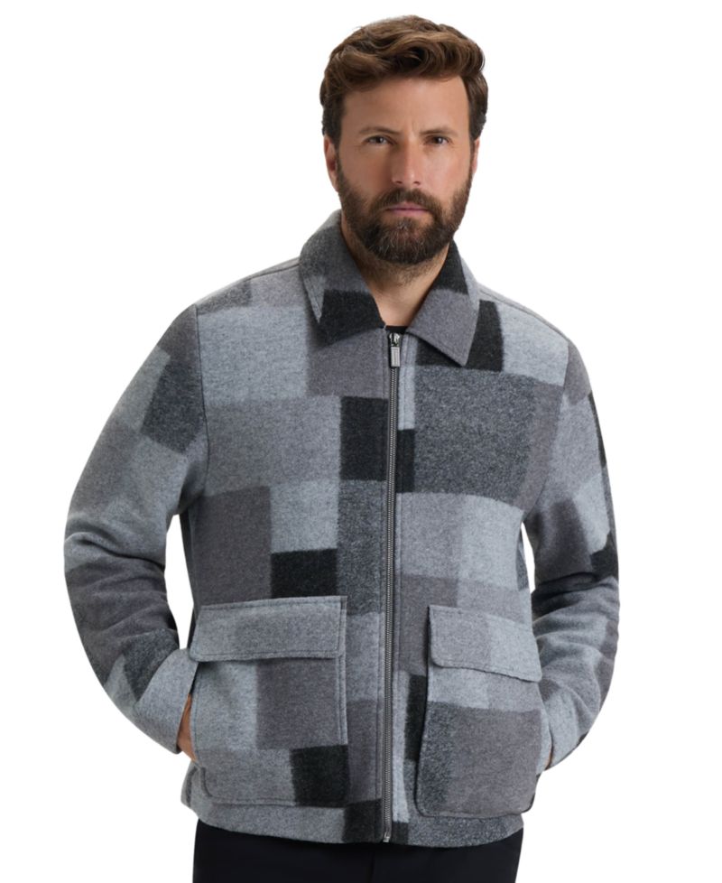 Men's Elias Boiled Wool Zip-Up Regular-Fit Jacket