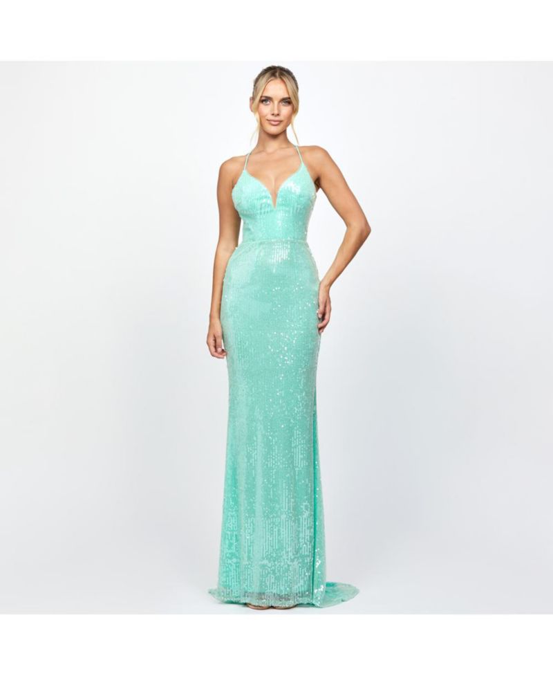 Indyana Sequin Strappy Back Maxi
