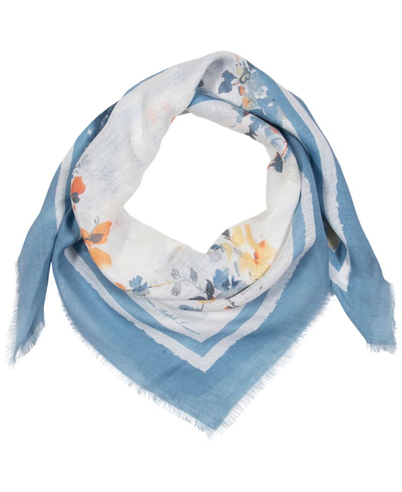 Floral Clusters Large Square Scarf