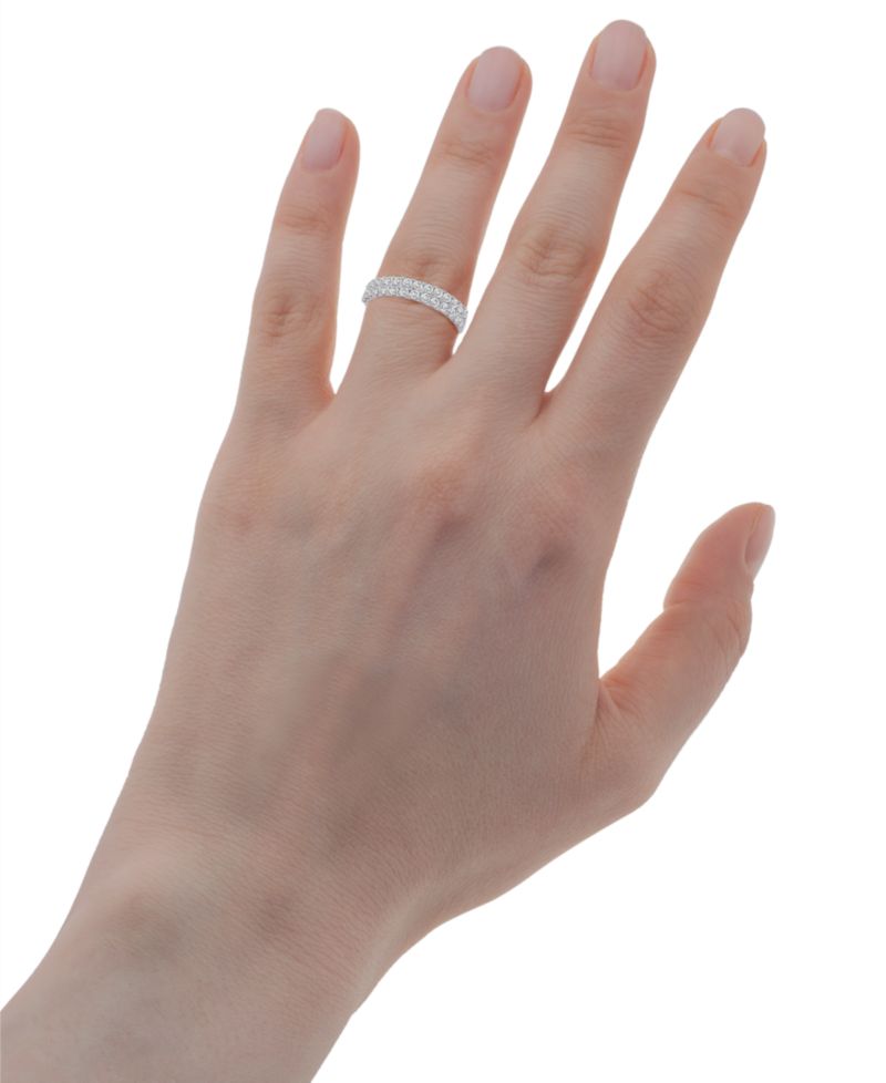 Diamond Double Row Band (3/4 ct. t.w.) in Platinum