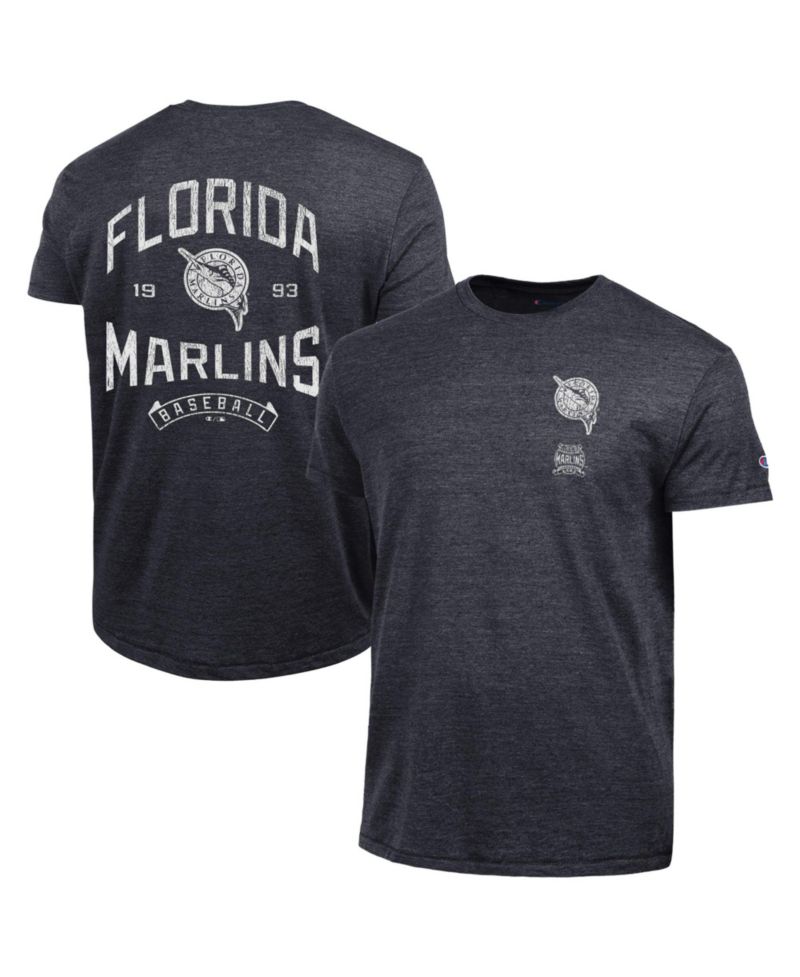 Men's Miami Marlins Vintage Tri-Blend Classic-Fit Graphic T-Shirt