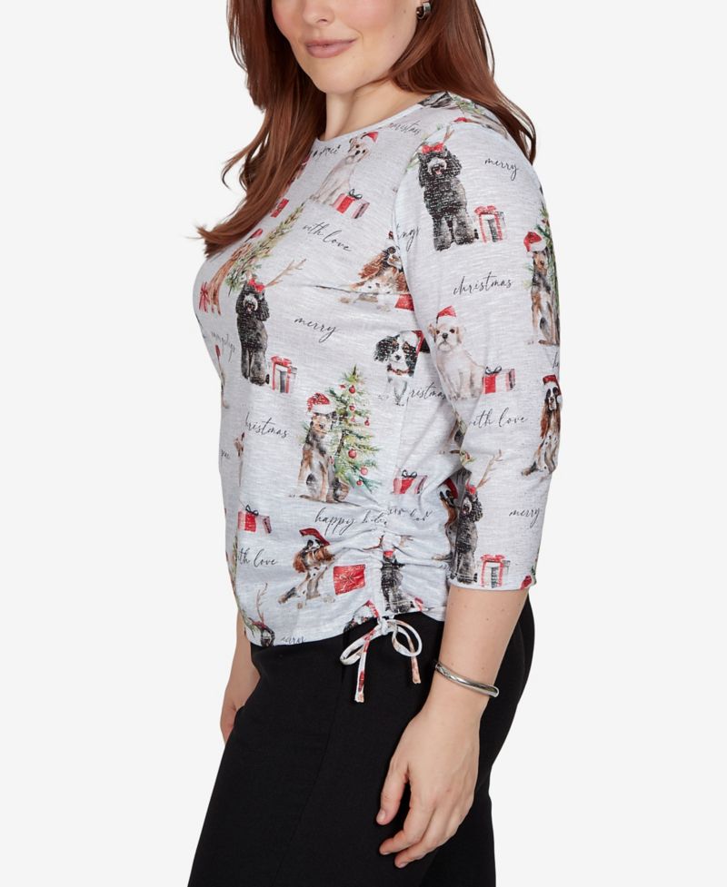 Women's Classic Gift Giving Dogs Knit Top