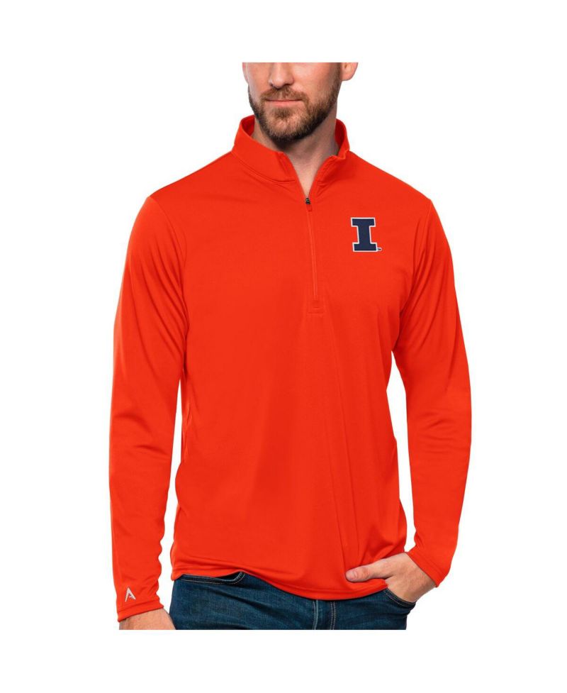 Men's Orange Illinois Fighting Illini Tribute Quarter-Zip Top
