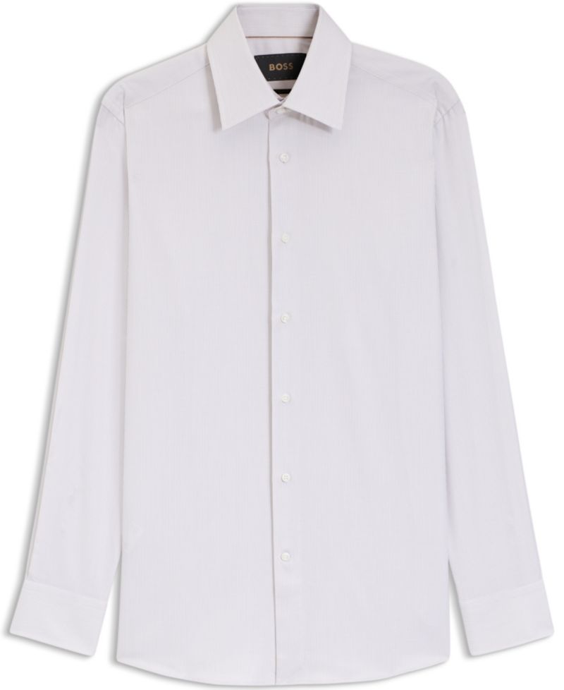 Men's Italian-Made Structured Cotton Slim-Fit Dress Shirt