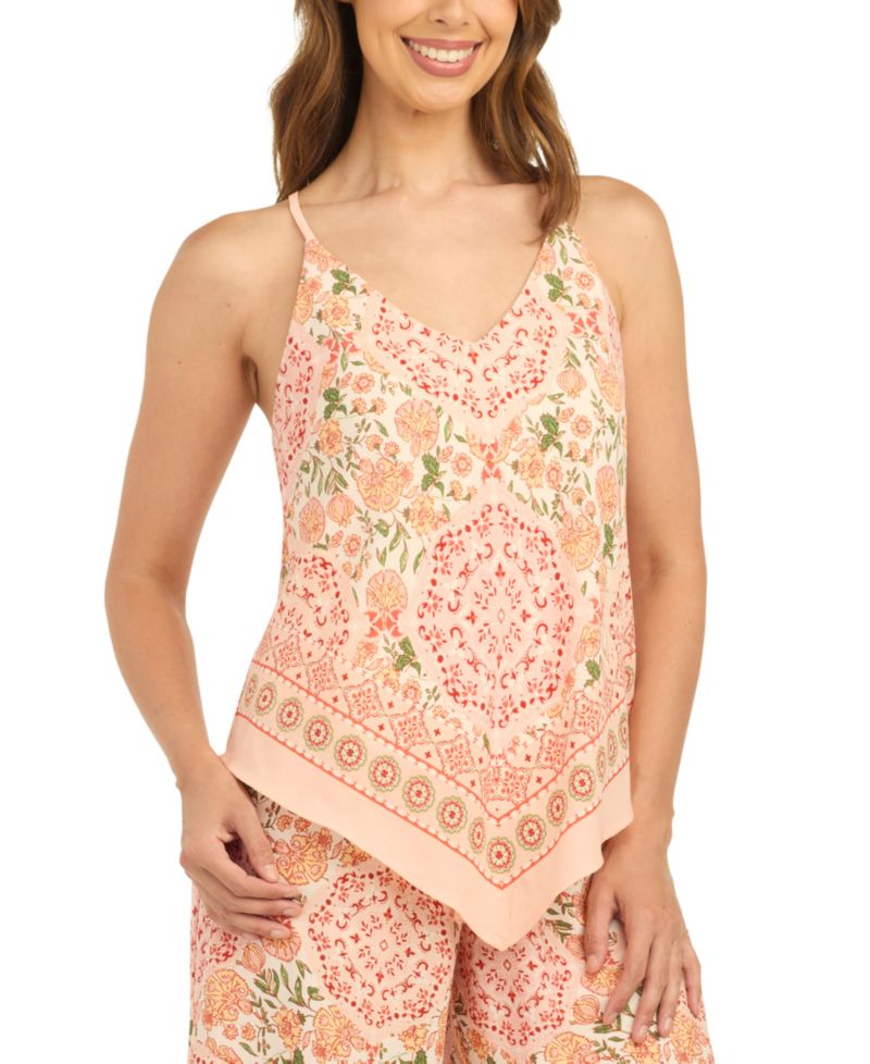 Juniors' Printed Scarf Camisole