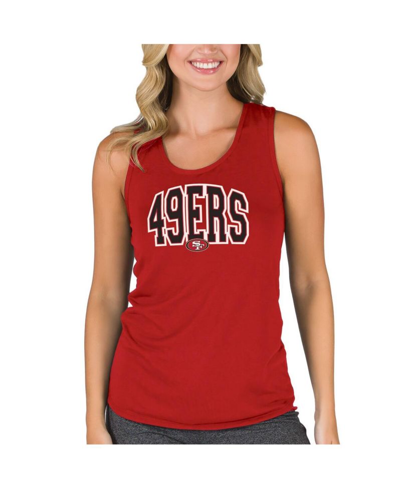 Women's Scarlet San Francisco 49ers Marathon Racer Back Tank Top