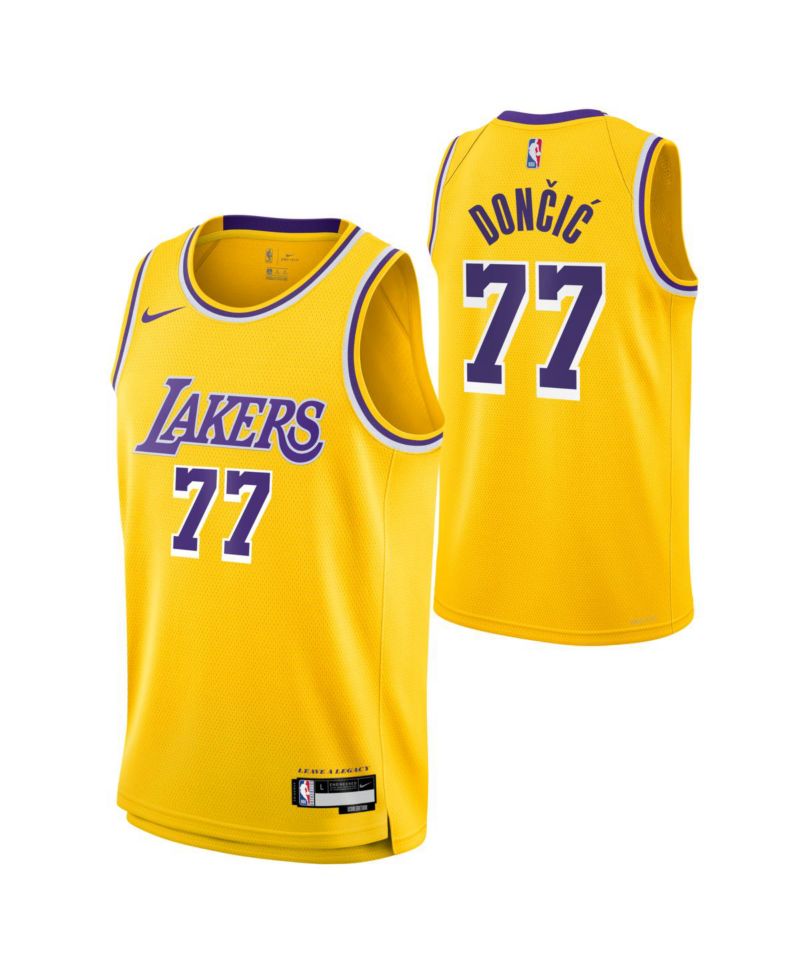 Men's and Women's Luka Doncic Gold Los Angeles Lakers Swingman Jersey - Icon Edition