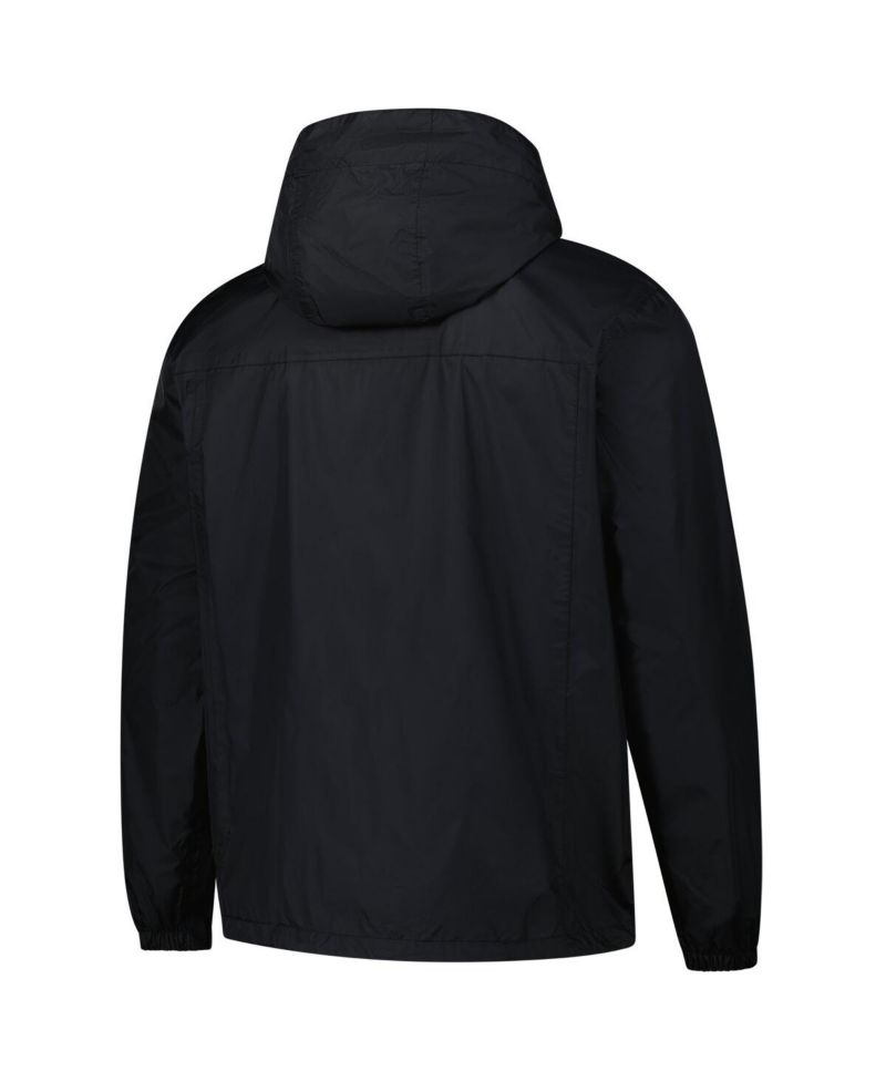 Men's Black New Orleans Saints Tropic Waterproof Packable Full-Zip Hoodie Jacket