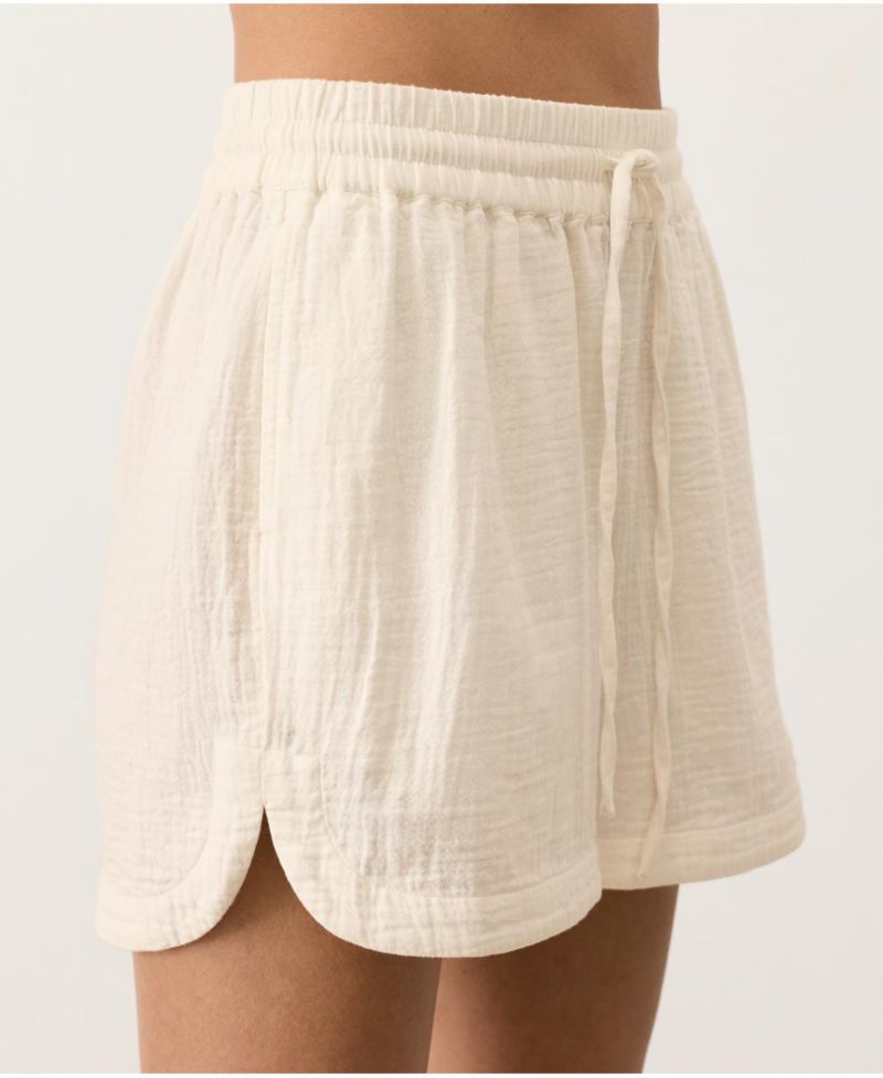 Women's Organic Cotton Coastal Double Gauze Curved Hem Short