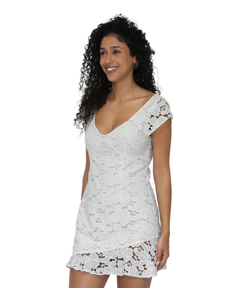 Women's Drifting Slowly Lace Mini Dress