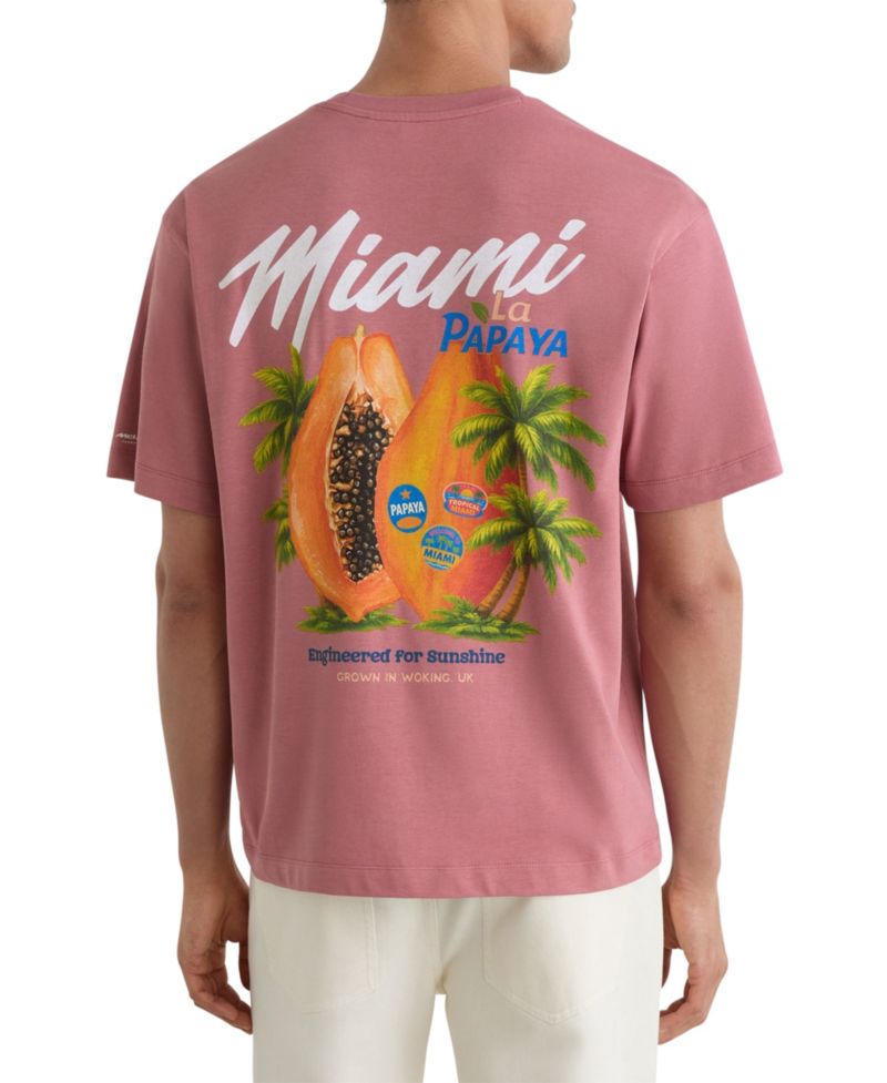 Men's La Papaya McLaren Racing Miami Papaya-Print Unisex-Fit T-Shir