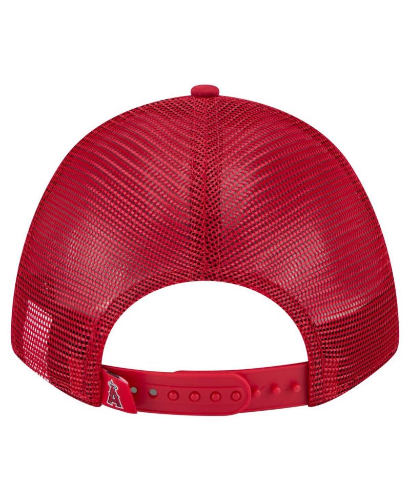 Men's Red Los Angeles Angels Minimalist 9FORTY A-Frame Adjustable Hat