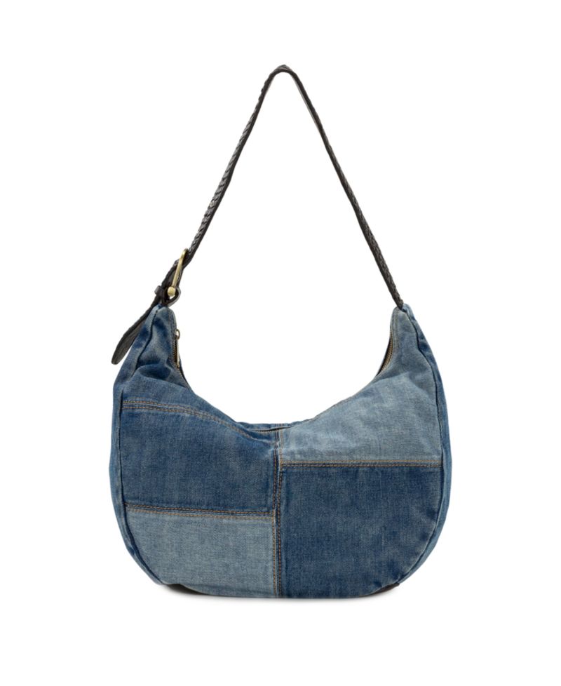 Lou Large Denim Patchwork Hobo Handbag