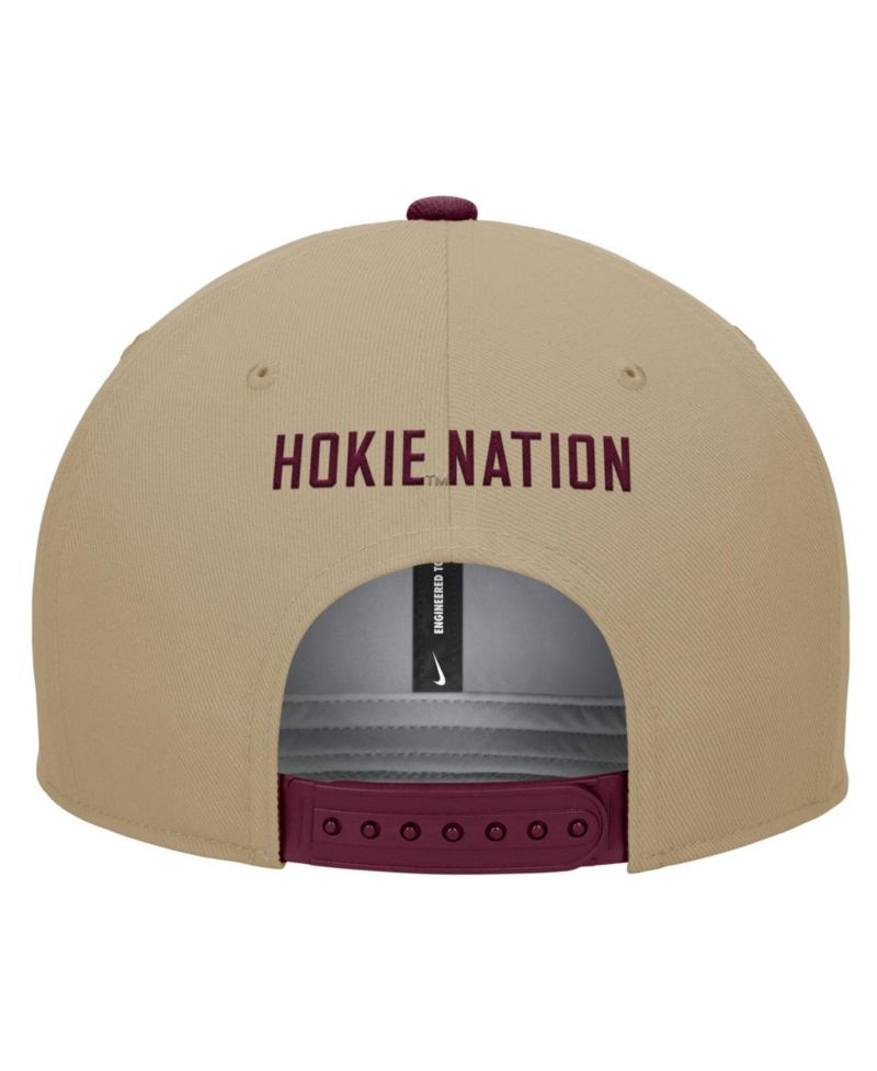 Men's Beige/Maroon Virginia Tech Hokies Pro Dri-FIT Snapback Hat