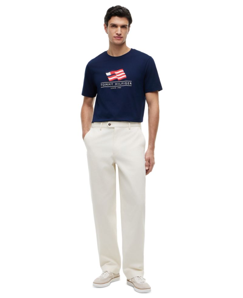 Men's Regular-Fit Red, White, and Blue Americana Main Flag T-Shirt