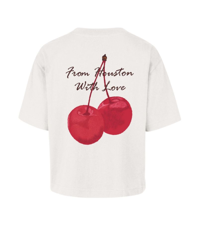 Women's Cream Houston Rockets Love Letter Reed City T-Shirt