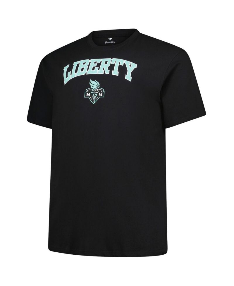 Men's Black New York Liberty Big & Tall Arch Logo T-Shirt