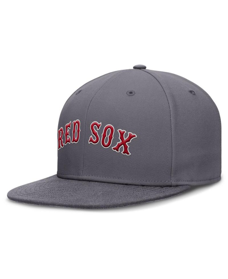 Men's Gray Boston Red Sox Performance True Fitted Hat