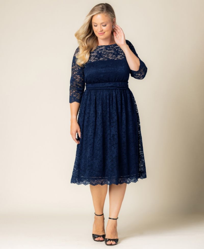Women's Plus Size Luna Lace Cocktail Midi Dress