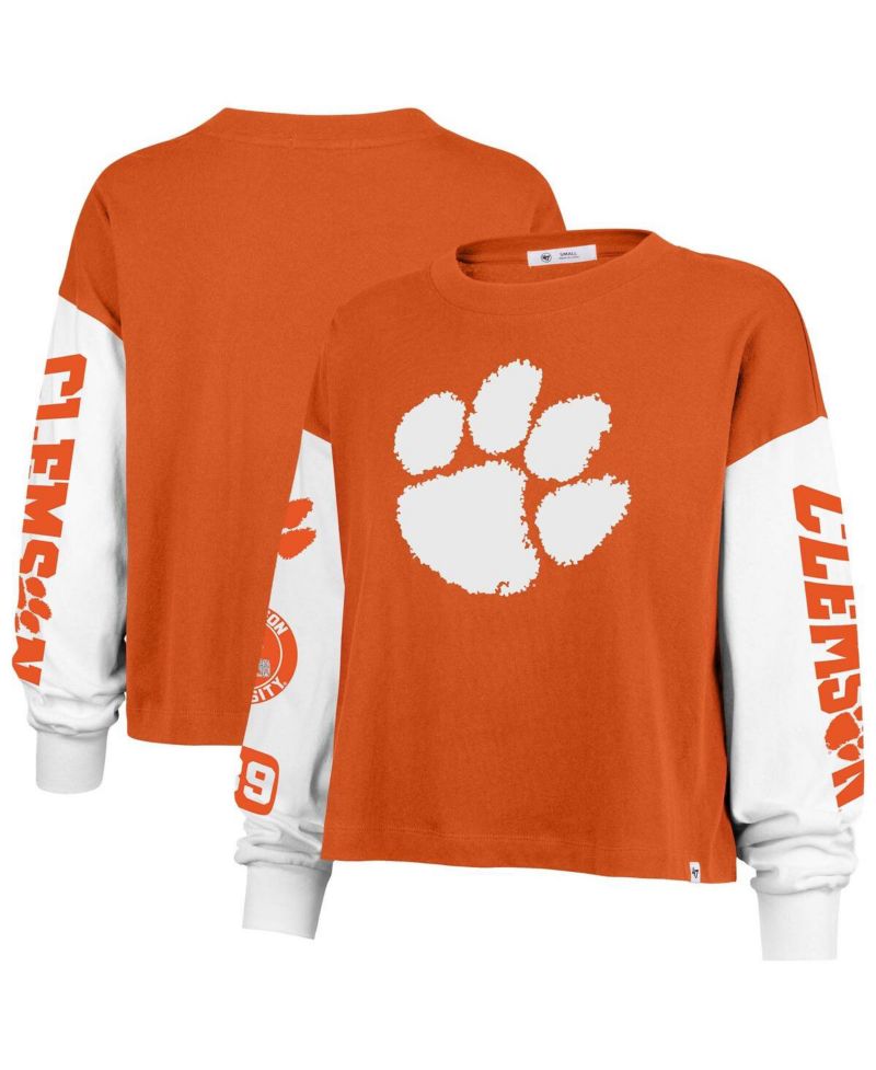 Women's Orange Clemson Tigers Sydney Long Sleeve T-Shirt