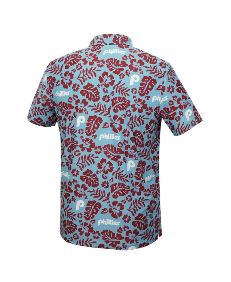 Men's Philadelphia Phillies Cooperstown Pua Four-Way Stretch Floral-Print Polo Shirt