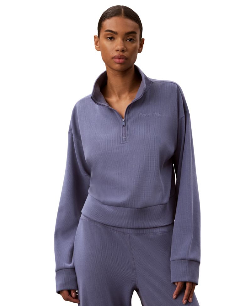 Women's Icon Sport Waffle-Knit Quarter-Zip Sweatshirt