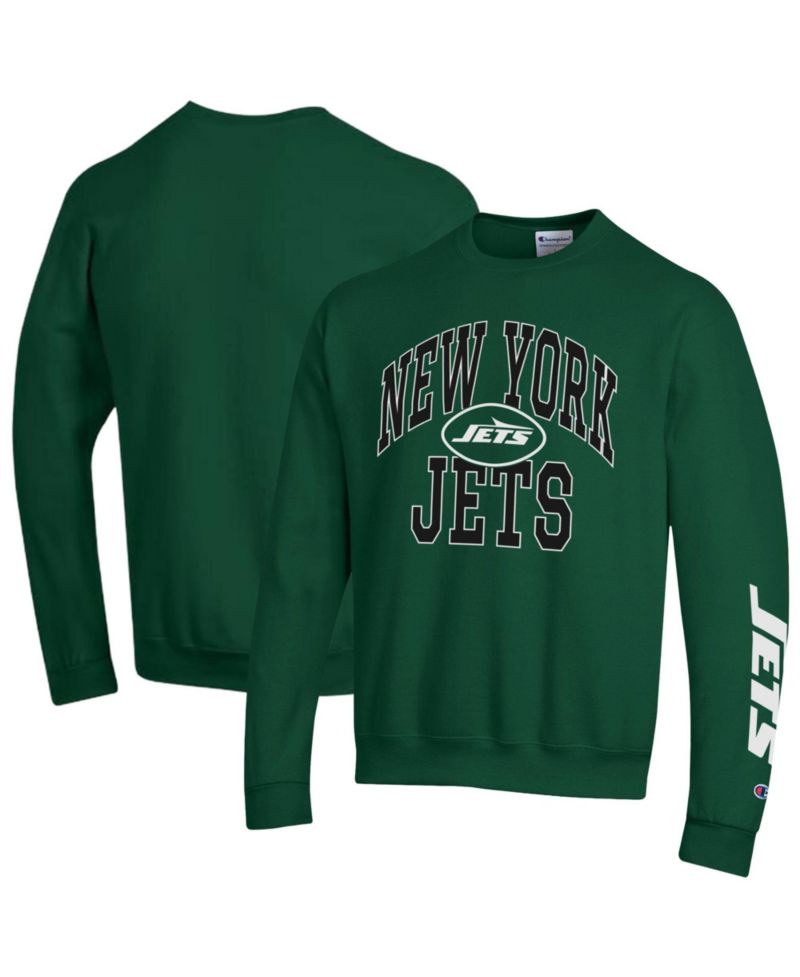 Men's Green New York Jets Powerblend Fleece Sweatshirt
