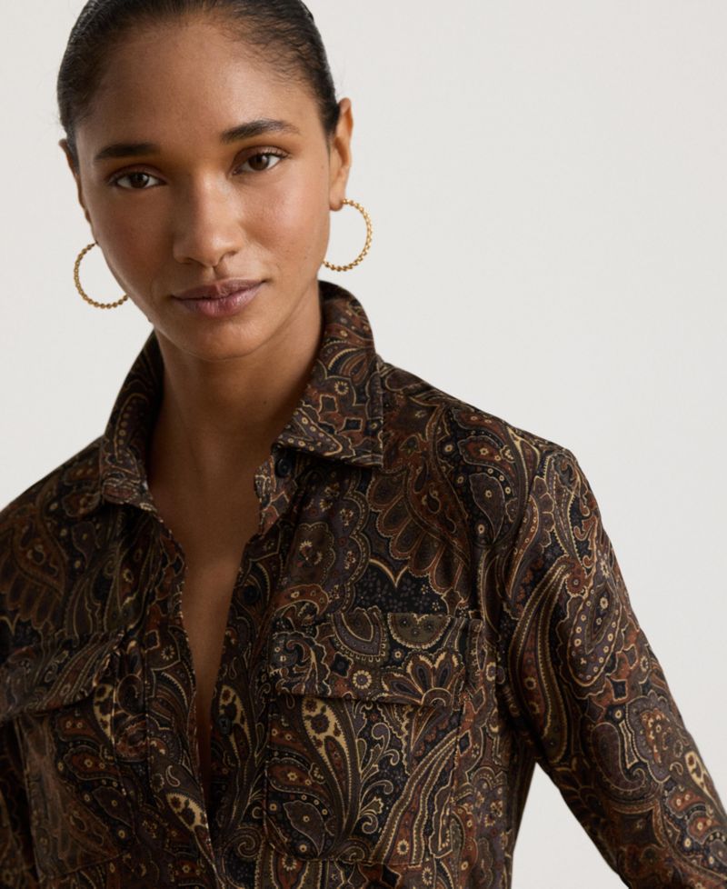 Women's Paisley Stretch Jersey Shirt
