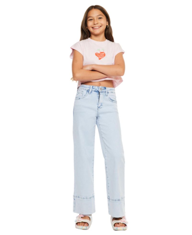 Big Girls USA Kassie High Rise Crop Wide Leg Jeans