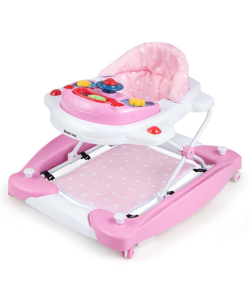 6 in 1 Baby Walker Adjustable Toddler Activity Center with Music Tray