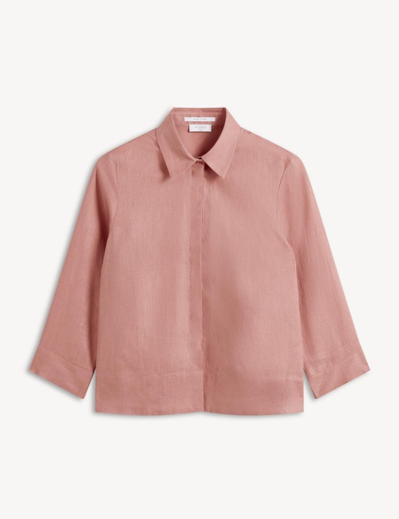 Women's Nita Three-Quarter Sleeve Linen Shirt