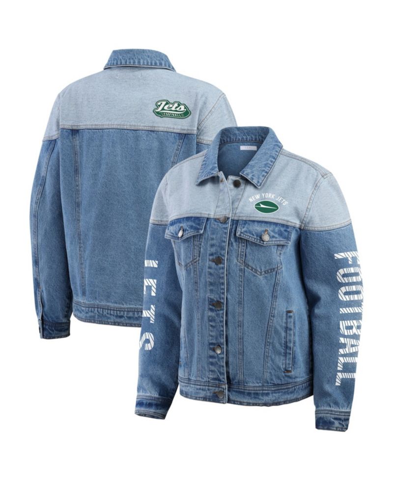 Women's New York Jets Full-Button Denim Jacket