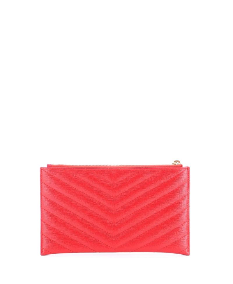 Medium Classic Monogram Zip Bill Pouch Matelasse Chevron Leather