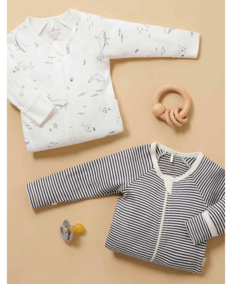 Baby Boys 2 Pack Zip Coverall