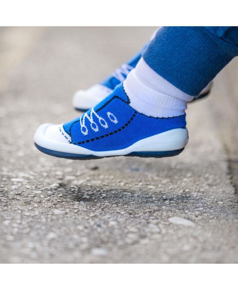 Infant Girl Boy First Walk Sock Shoes Sneakers - Blue