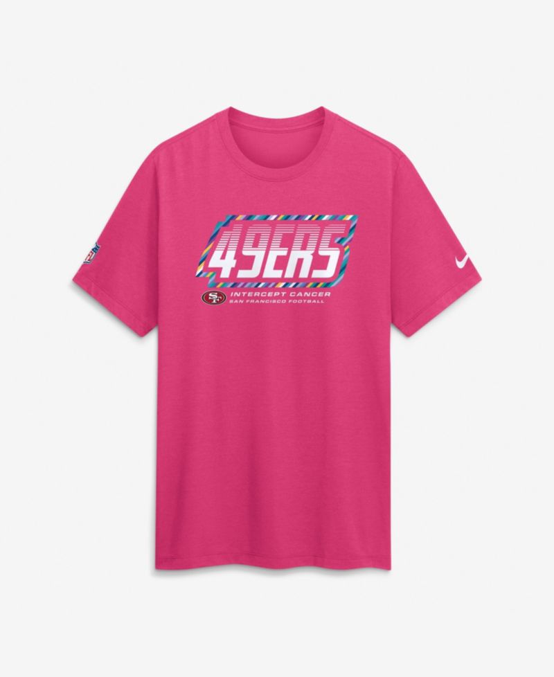 Men's Pink San Francisco 49ers 2026 NFL Cruical Catch Sideline Dri-Fit T-Shirt