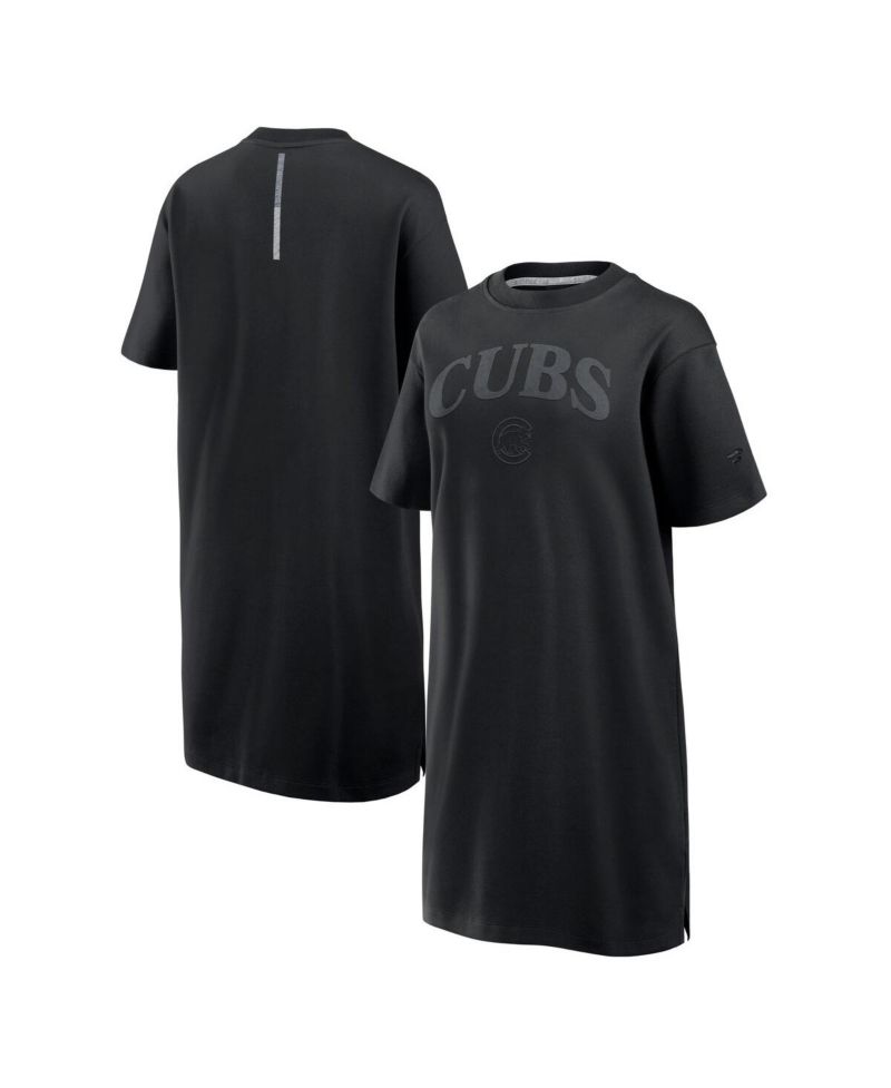 Women's Black Chicago Cubs Elements Cotton Dress