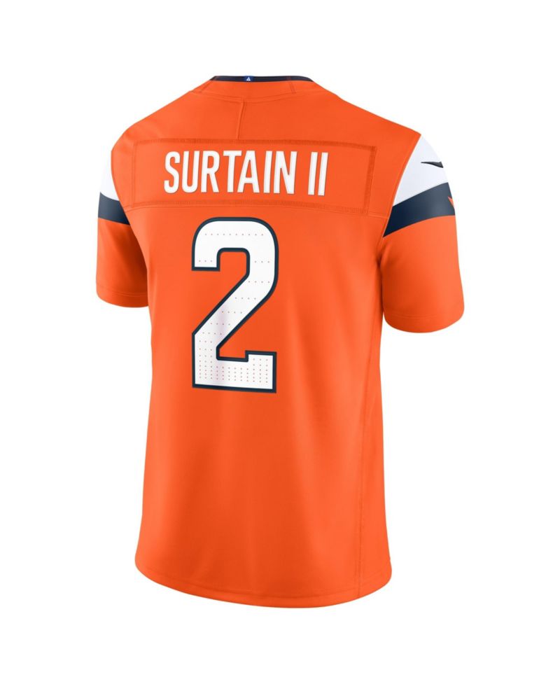 Men's Patrick Surtain II Orange Denver Broncos Vapor F.U.S.E. Stitched Limited Jersey