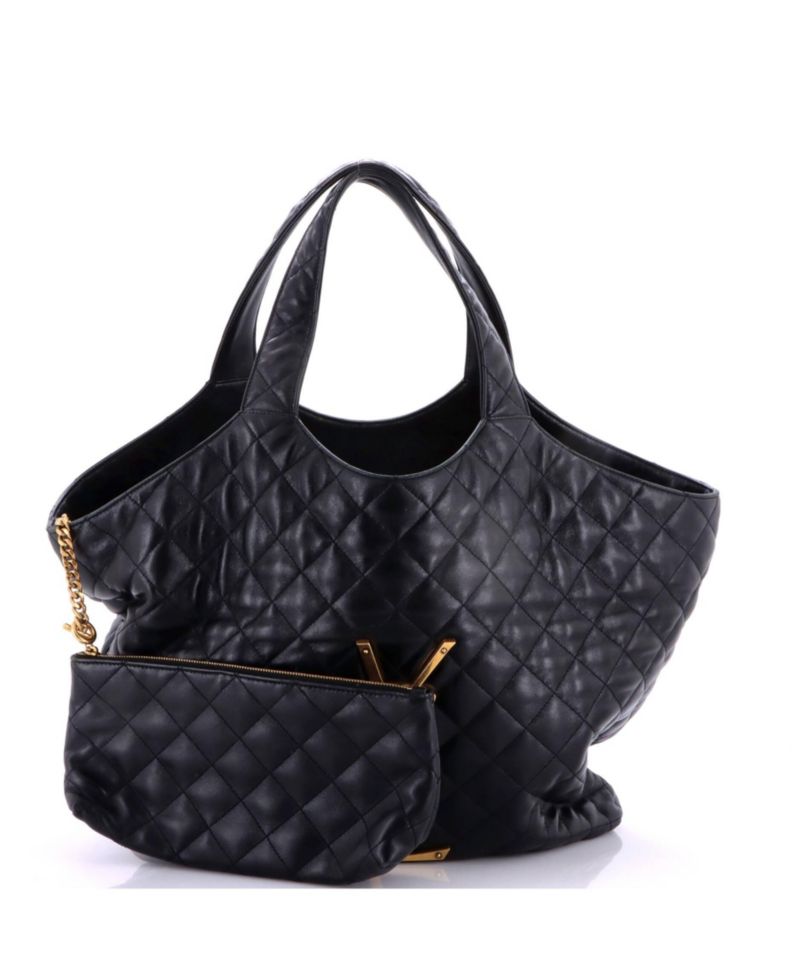 Maxi Icare Shopping Tote Quilted Leather