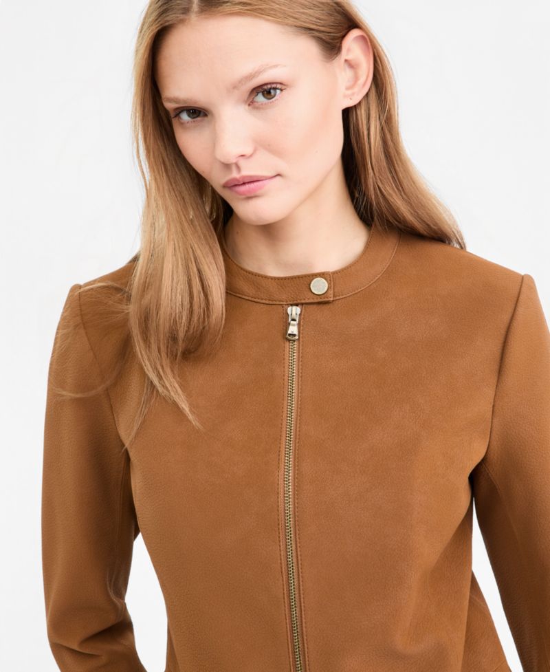 Women's Serena Faux-Suede Short 2-Way-Zipper Jacket