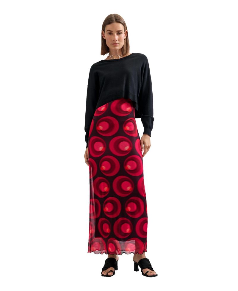 Women's 2-in-1 Spaghetti-Strap Midi Knit Dress