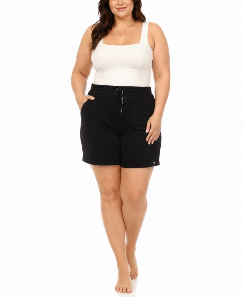 Plus Size Drawstring Lounge Shorts