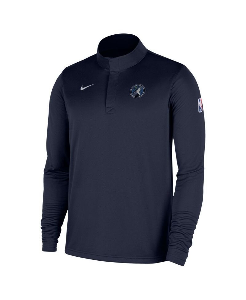 Men's Navy Minnesota Timberwolves 2025/26 Authentic Coaches Quarter-Zip Pullover Jacket