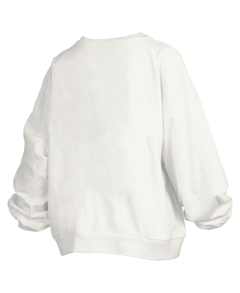 Women's Janice Wisconsin Badgers Retro Oversized Crewneck Sweatshirt